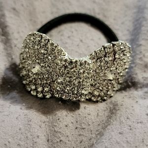 Never worn Heavy faux rhinestone ponytail hair holder